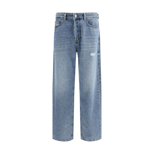 Blue Cotton Relaxed Fit Jeans