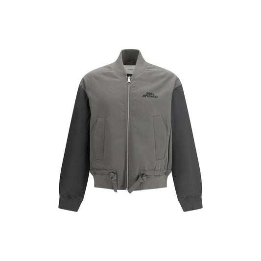 Gray Polyester Bomber