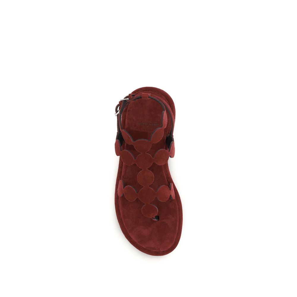 Brown Calf Leather Bos Taurus Platform Sandals