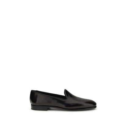 Black Calf Leather Bos Taurus Slip-On Loafers