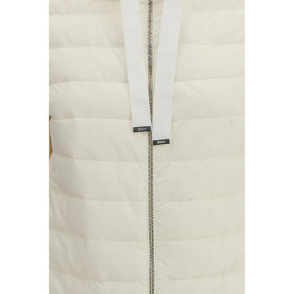 Beige Polyester Biker Jacket