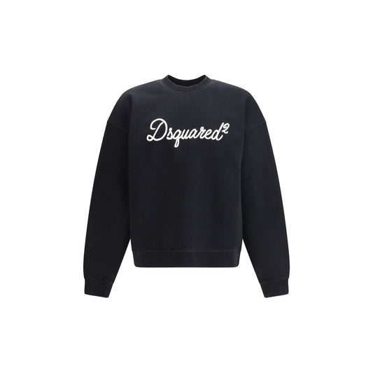 Black Cotton Sweatshirt