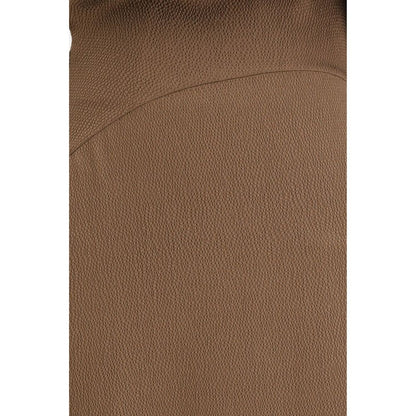Brown Silk Casual Dress