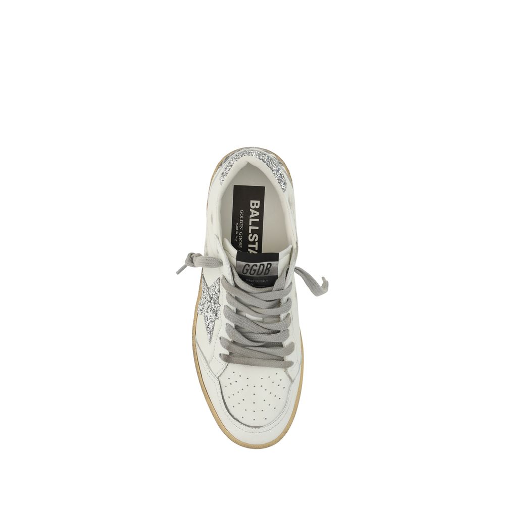 White Goatskin Low Top Sneakers