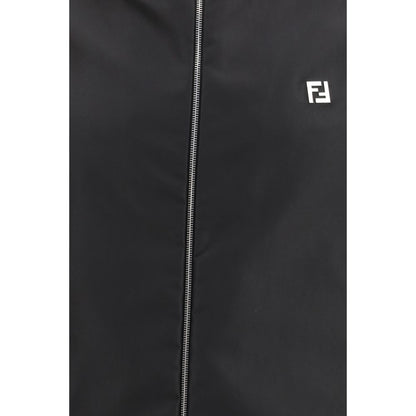 Black Polyester Shell Jacket