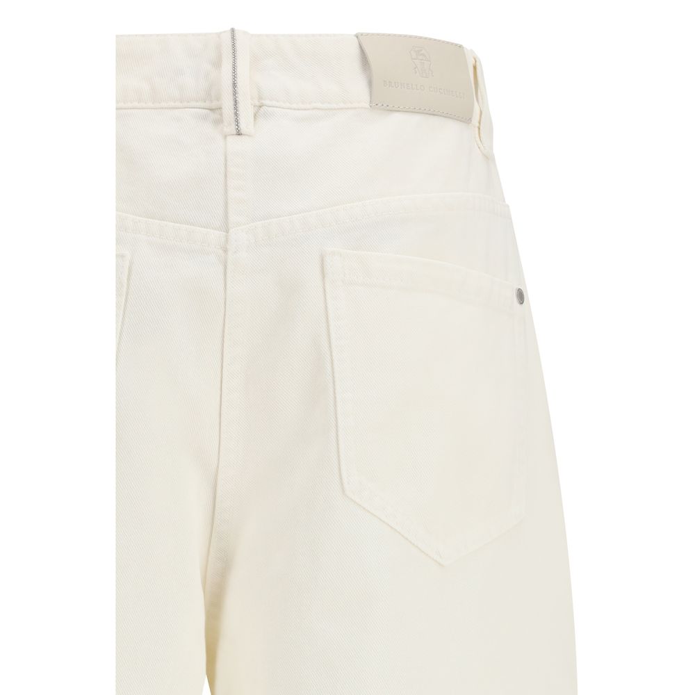 Beige Cotton Pants