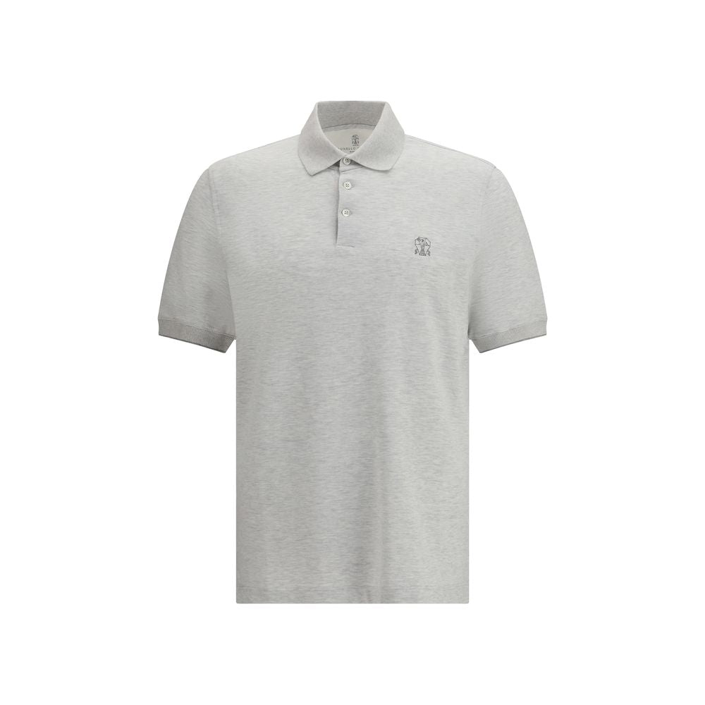 Gray Cotton Polo Shirt