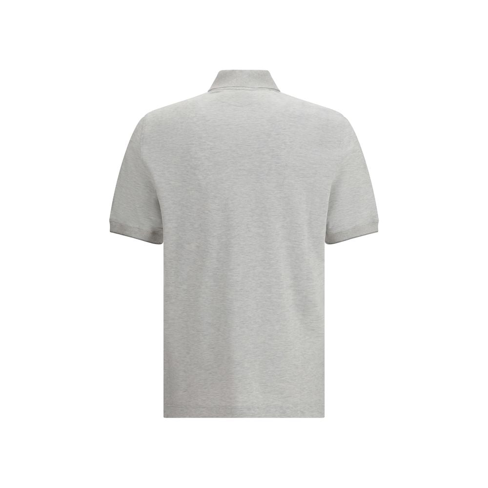 Gray Cotton Polo Shirt