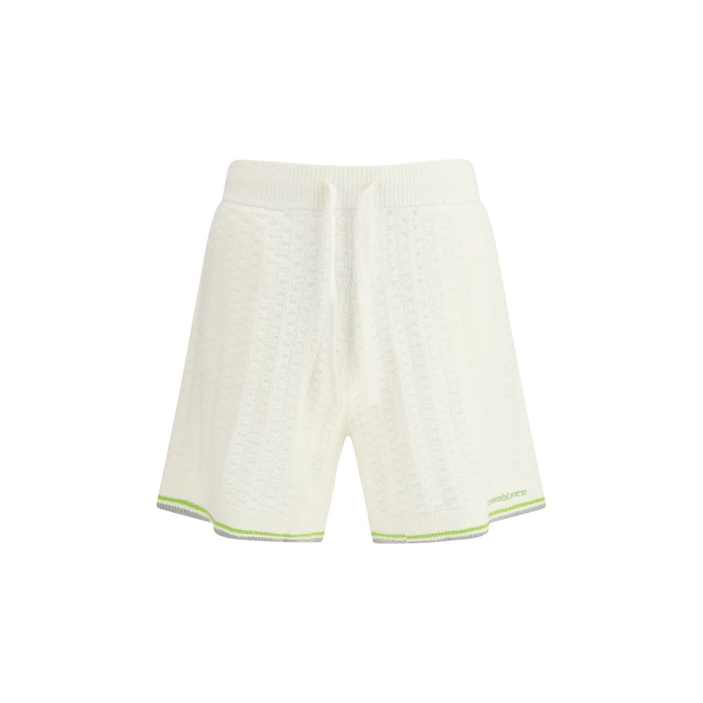 White Cotton Bermuda Shorts
