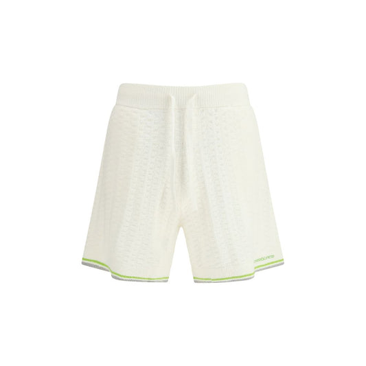 White Cotton Bermuda Shorts