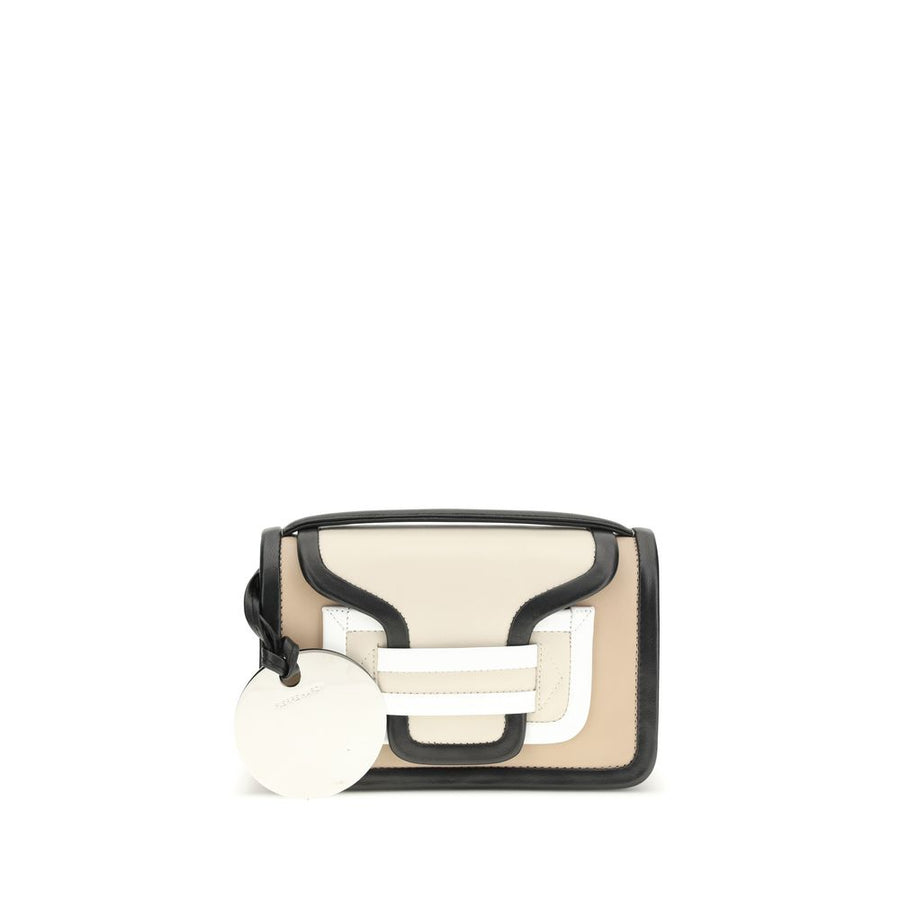 Beige Calf Leather Bos Taurus Shoulder Bag