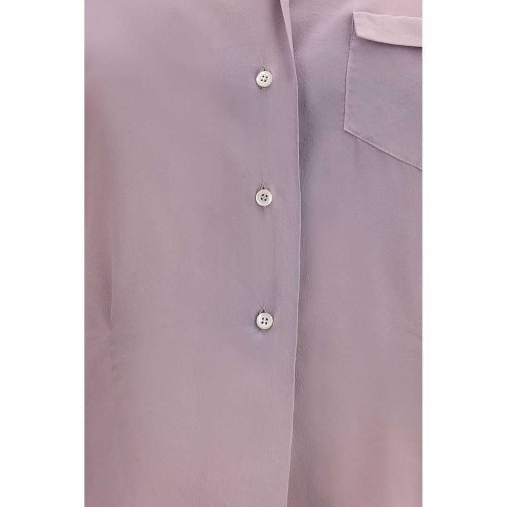 Purple Silk Dress Shirt