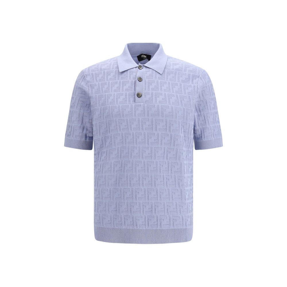 Blue Cotton Polo Shirt