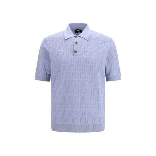 Blue Cotton Polo Shirt