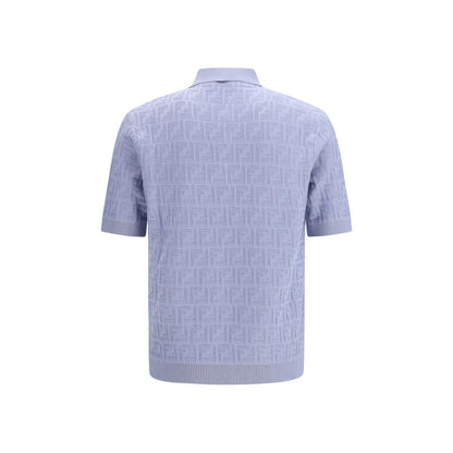 Blue Cotton Polo Shirt