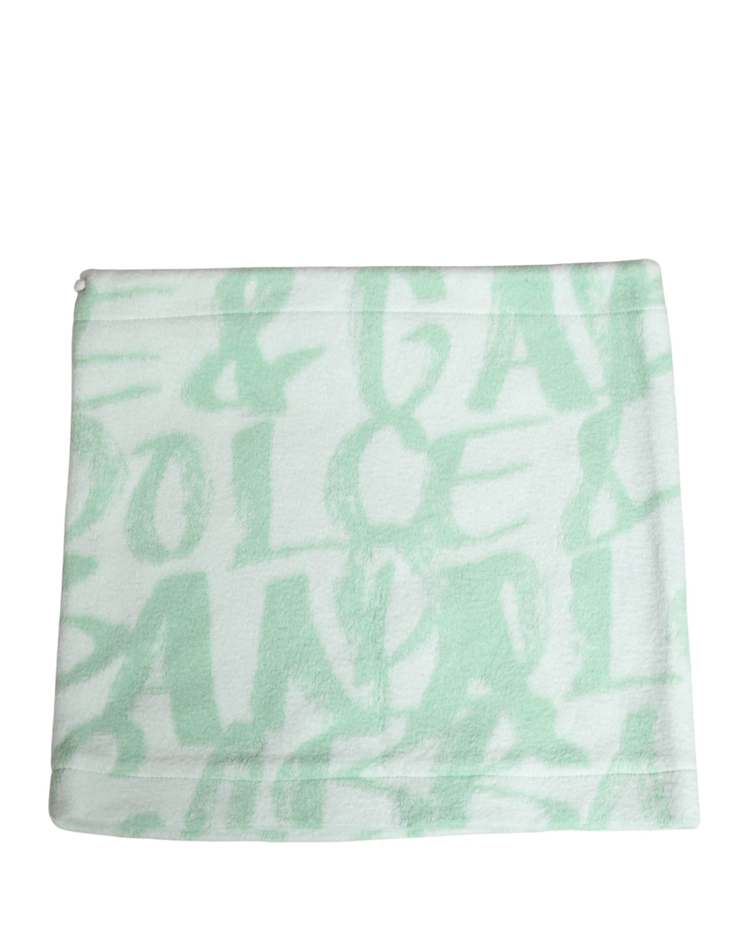 Men White Logo Print Nylon Neck Warmer Hat