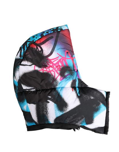 Multicolor Graffiti Whole Head Wrap Capello Hat