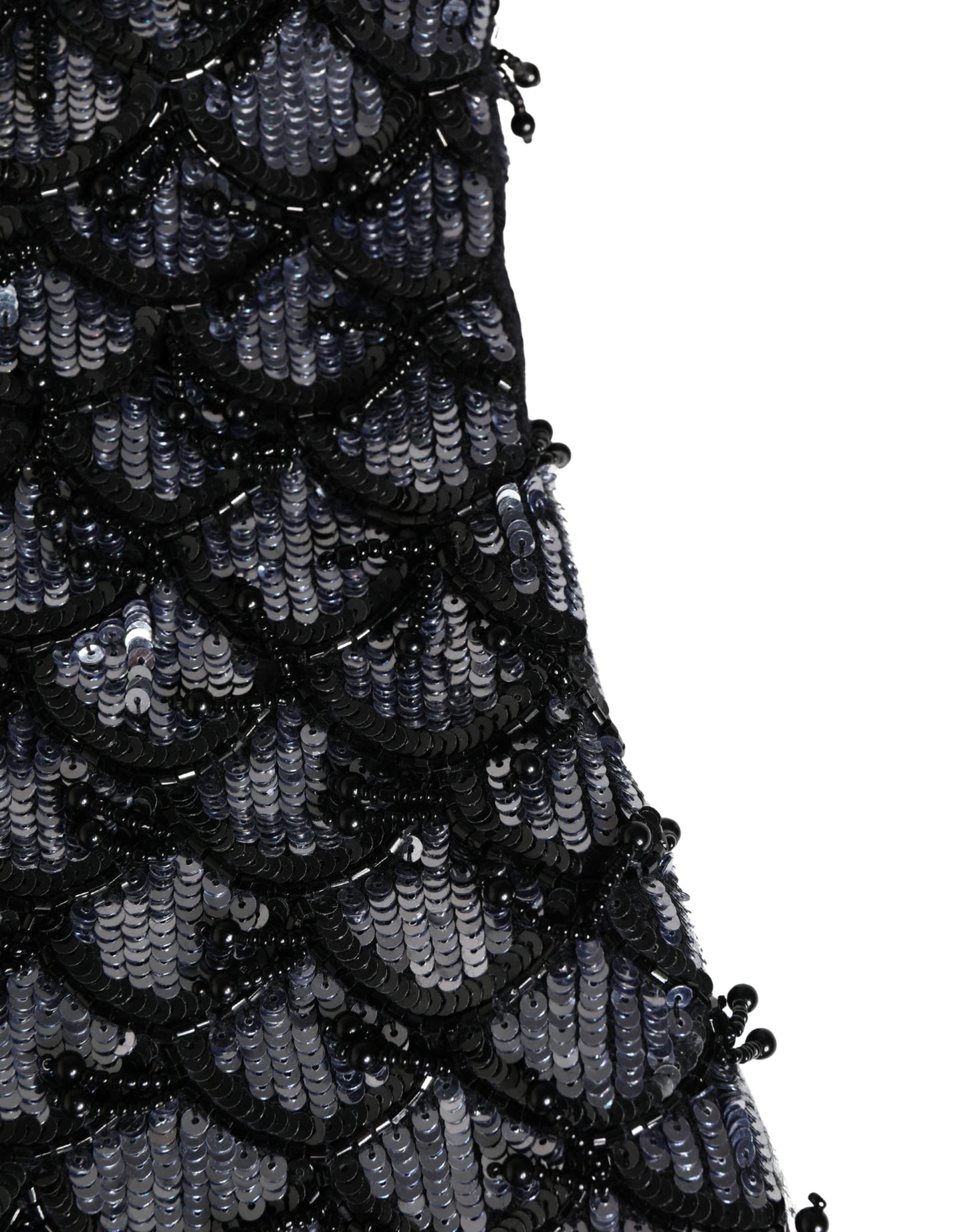 Black Wool Crystal Embellished Balaclava Hat