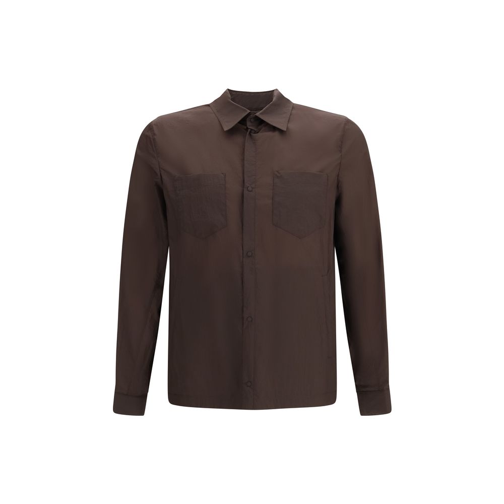 Brown Polyamide Dress Shirt