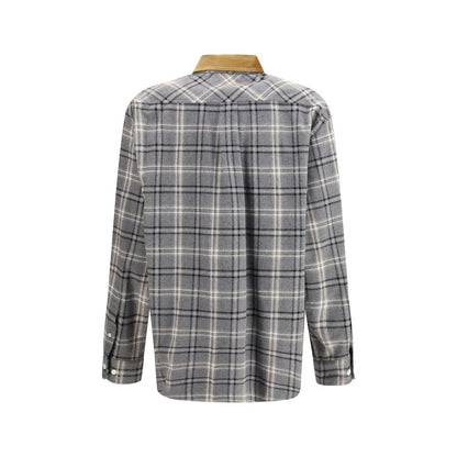 Gray Cotton Pattern Shirt