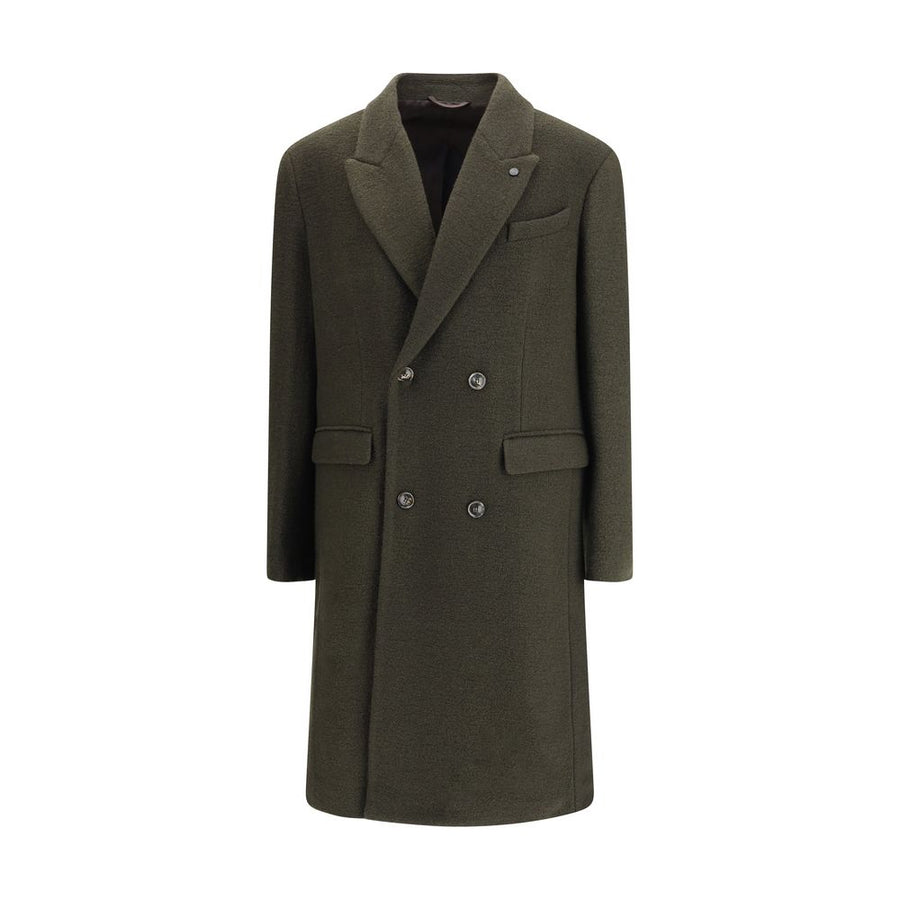 Bicolor Fleece Wool Coat