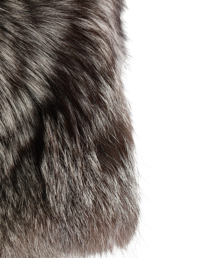 Brown Faux Fur Whole Head Wrap Capello Hat