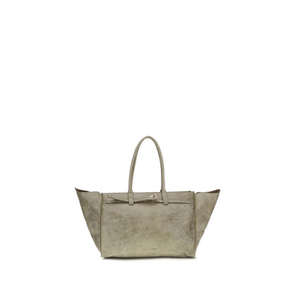Beige Calf Leather Bos Taurus Shoulder Bag