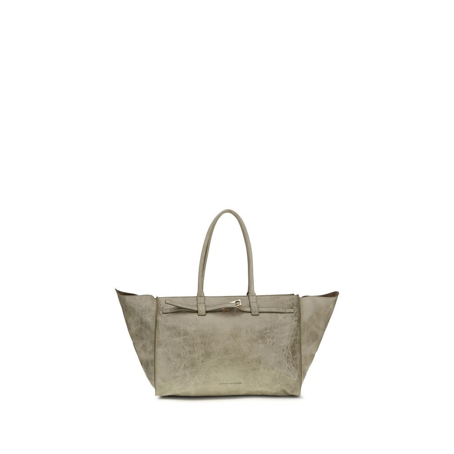 Beige Calf Leather Bos Taurus Shoulder Bag