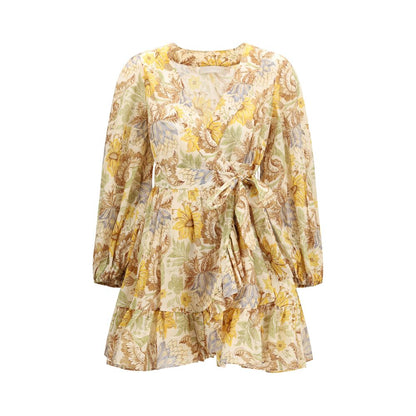 Bicolor Cotton Casual Dress