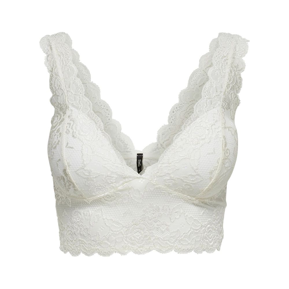 White Polyester Bra