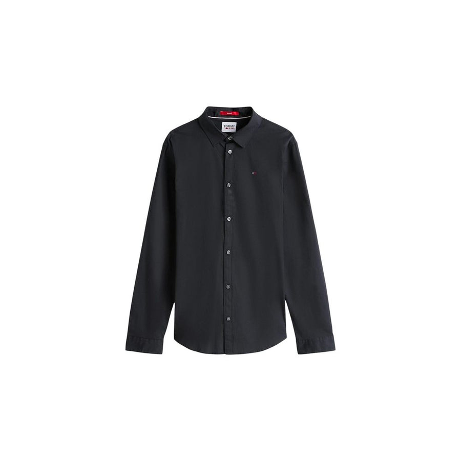 Black Cotton Dress Shirt