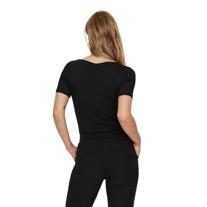 Black Viscose T-Shirt