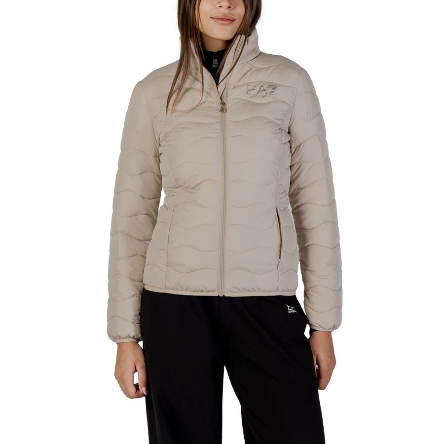 Beige Polyester Bomber