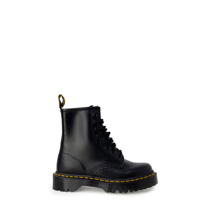 Black Leather Lace-Up Boots
