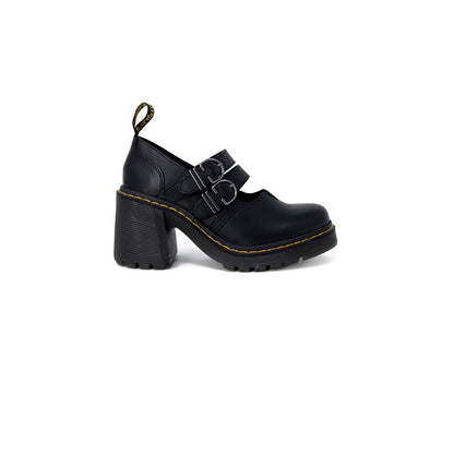 Black Leather High Heel Pumps