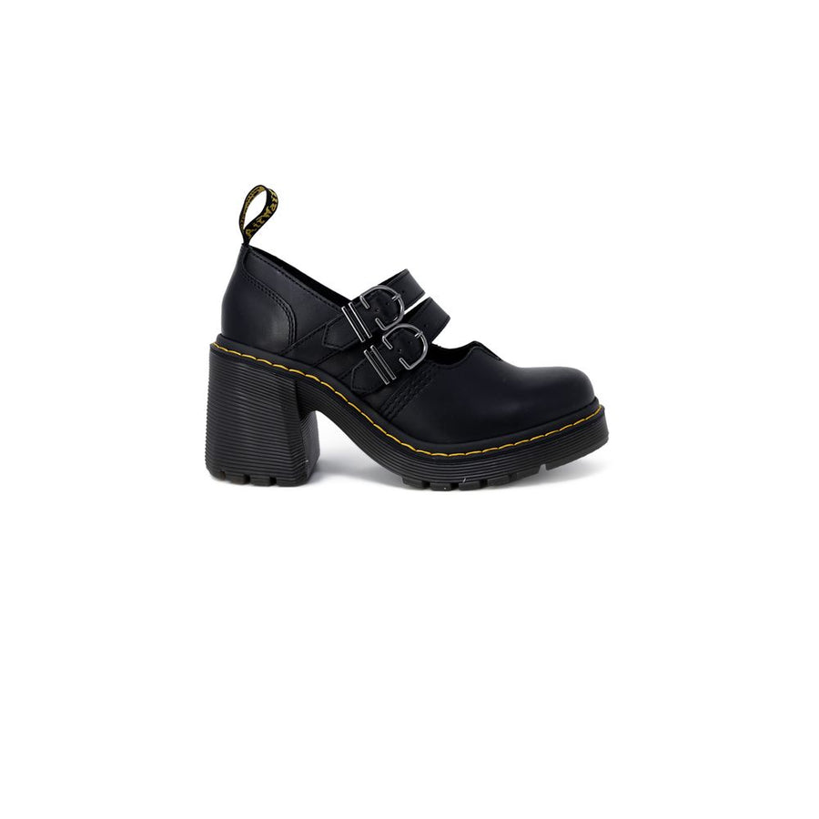 Black Leather High Heel Pumps