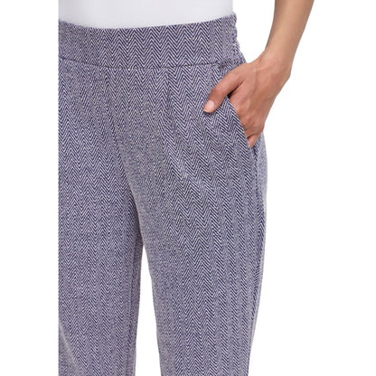 Blue Polyester Skinny Pants