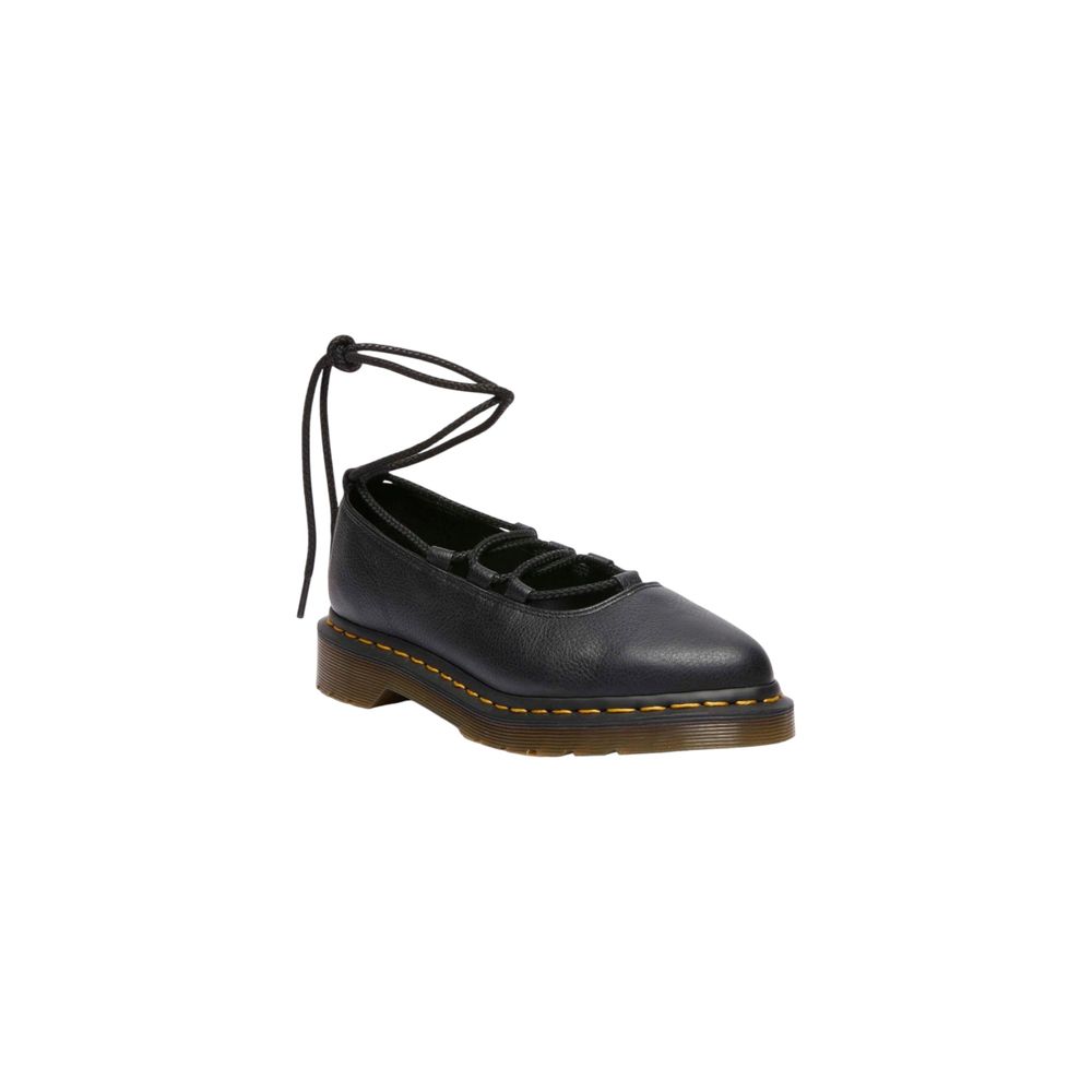 Black Leather Platform Pumps