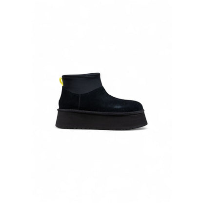 Black Suede Leather Ankle Boots