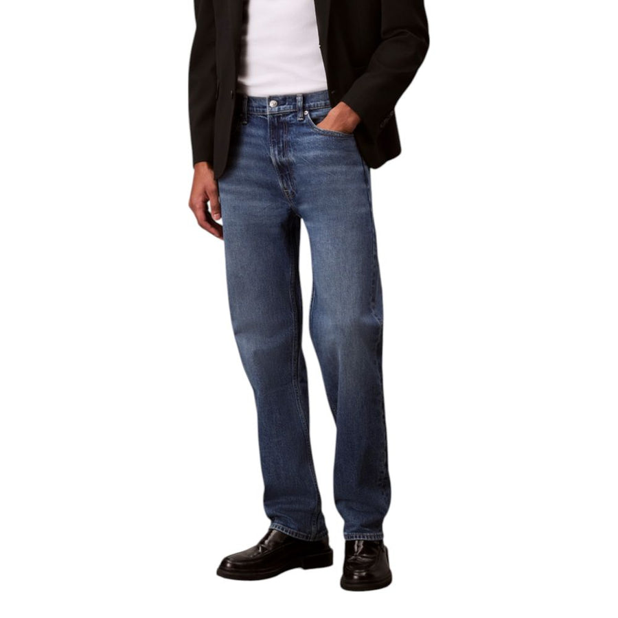 Blue Cotton Relaxed Fit Jeans