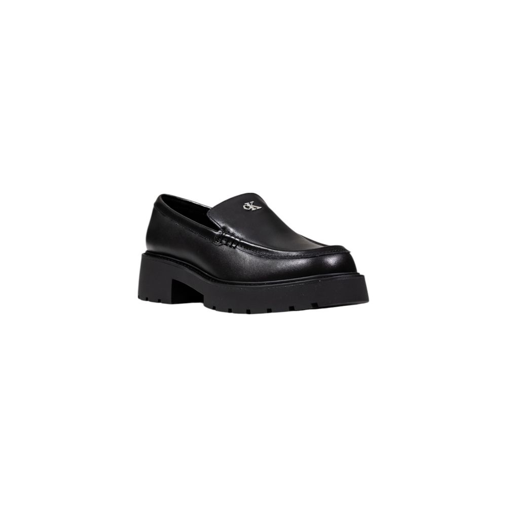 Black Leather High Heel Pumps