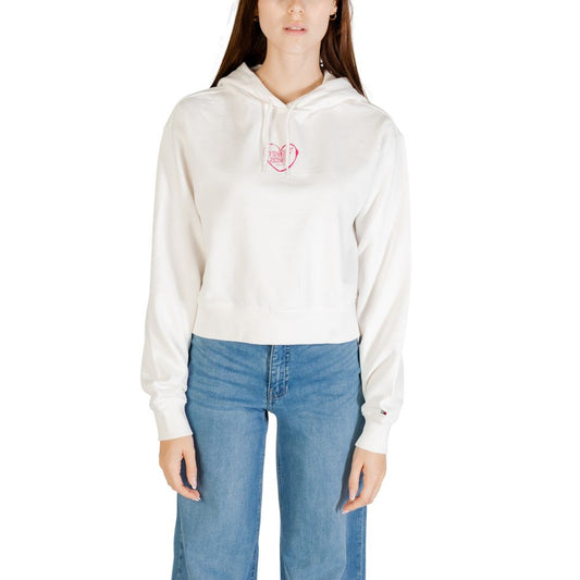 Cream Recycled Cotton Hoodie
