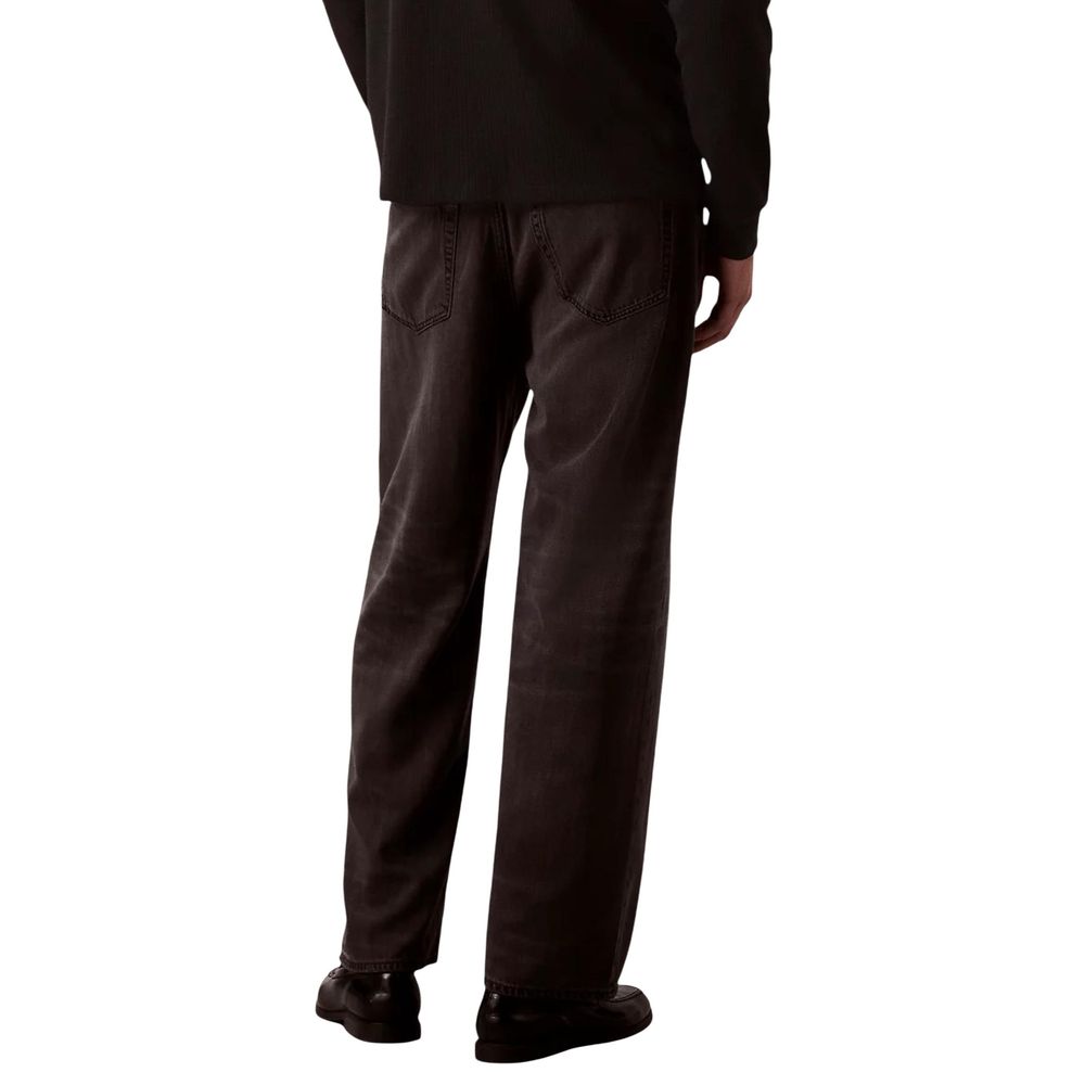 Black Lyocell Relaxed Fit Jeans