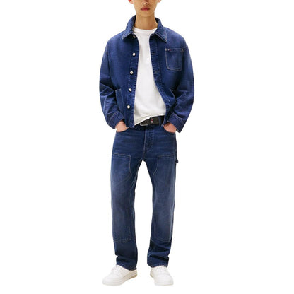 Blue Recycled Cotton Relaxed Fit Jeans