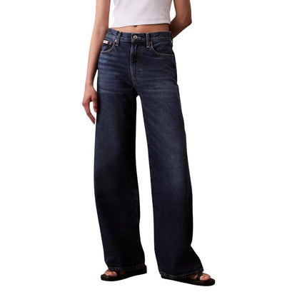 Blue Recycled Cotton Bootcut Jeans