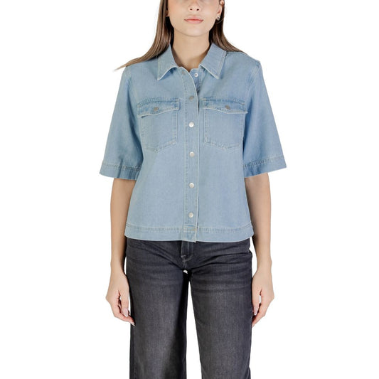 Light Blue Cotton Shortsleeve Shirt