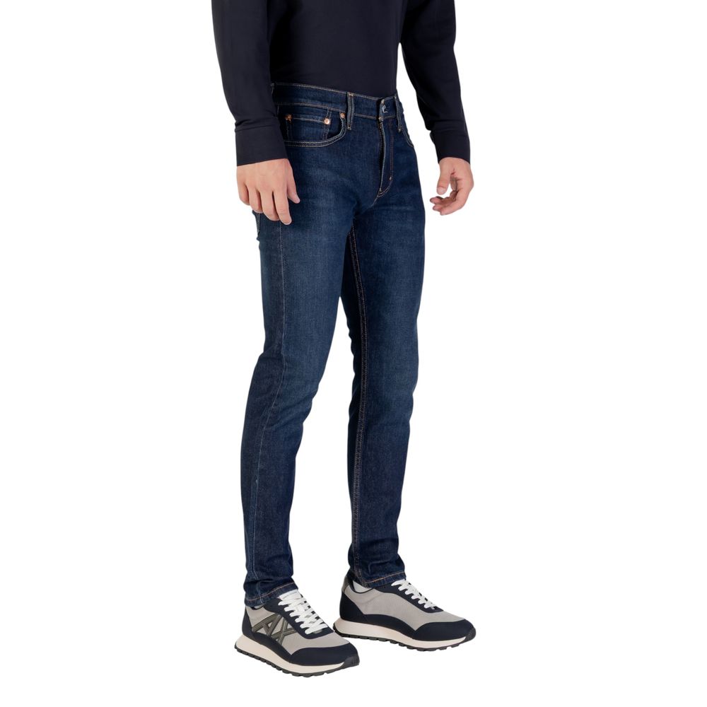Blue Cotton Slim Fit Jeans