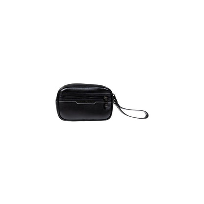 Black Polyester Clutch Bag