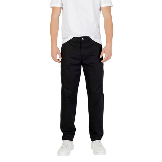 Black Cotton Skinny Pants