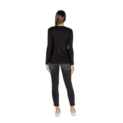 Black Cotton Long Sleeve T-Shirt